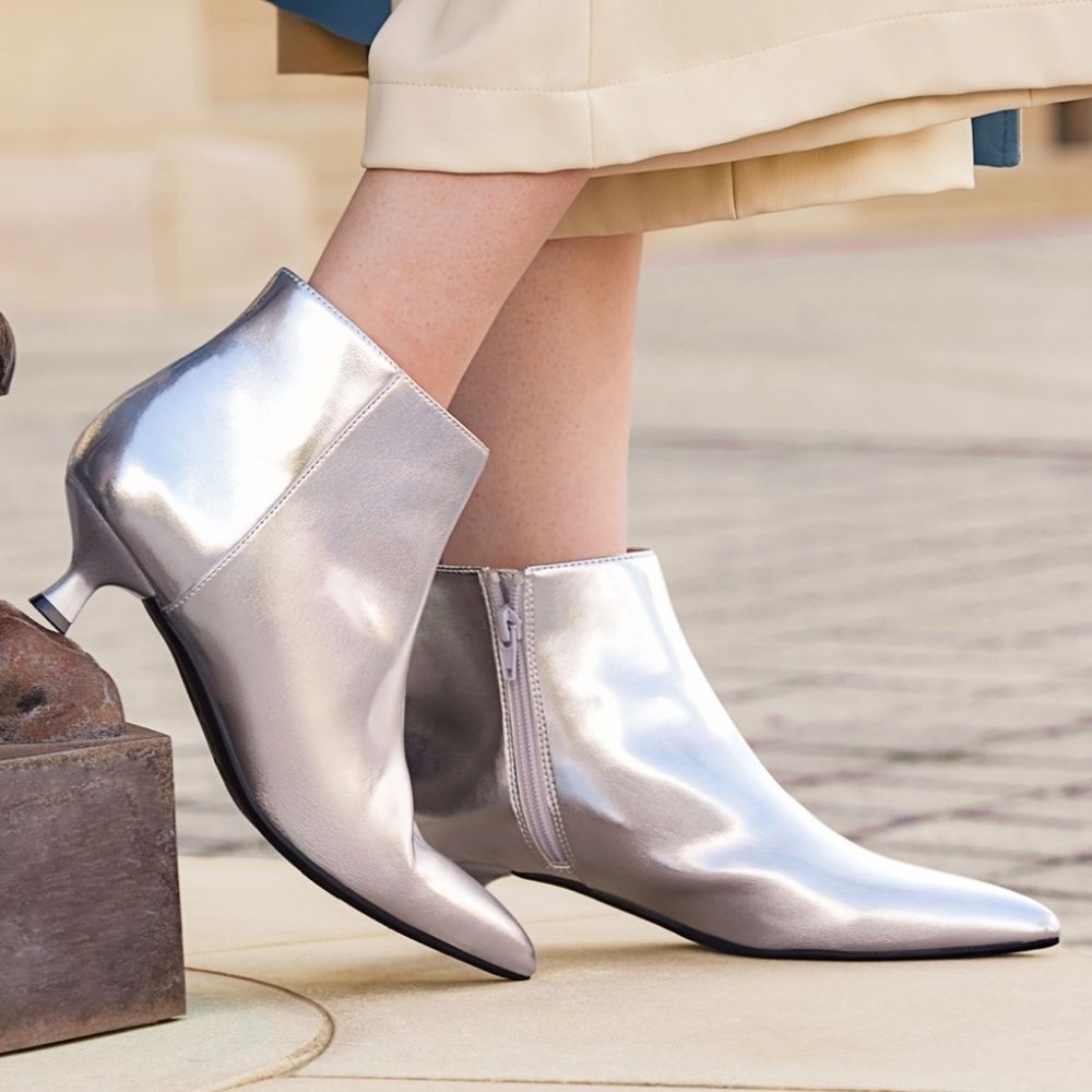 LifeStride Maya Ankle Bootie In Silver